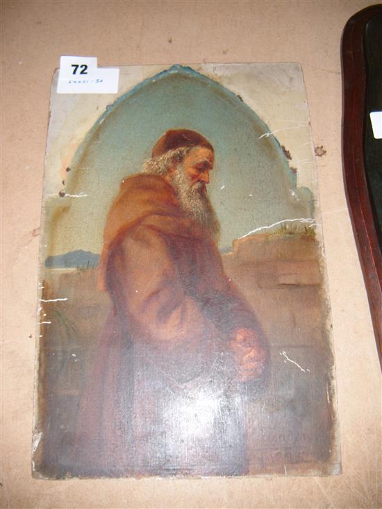 Unframed oil of monk